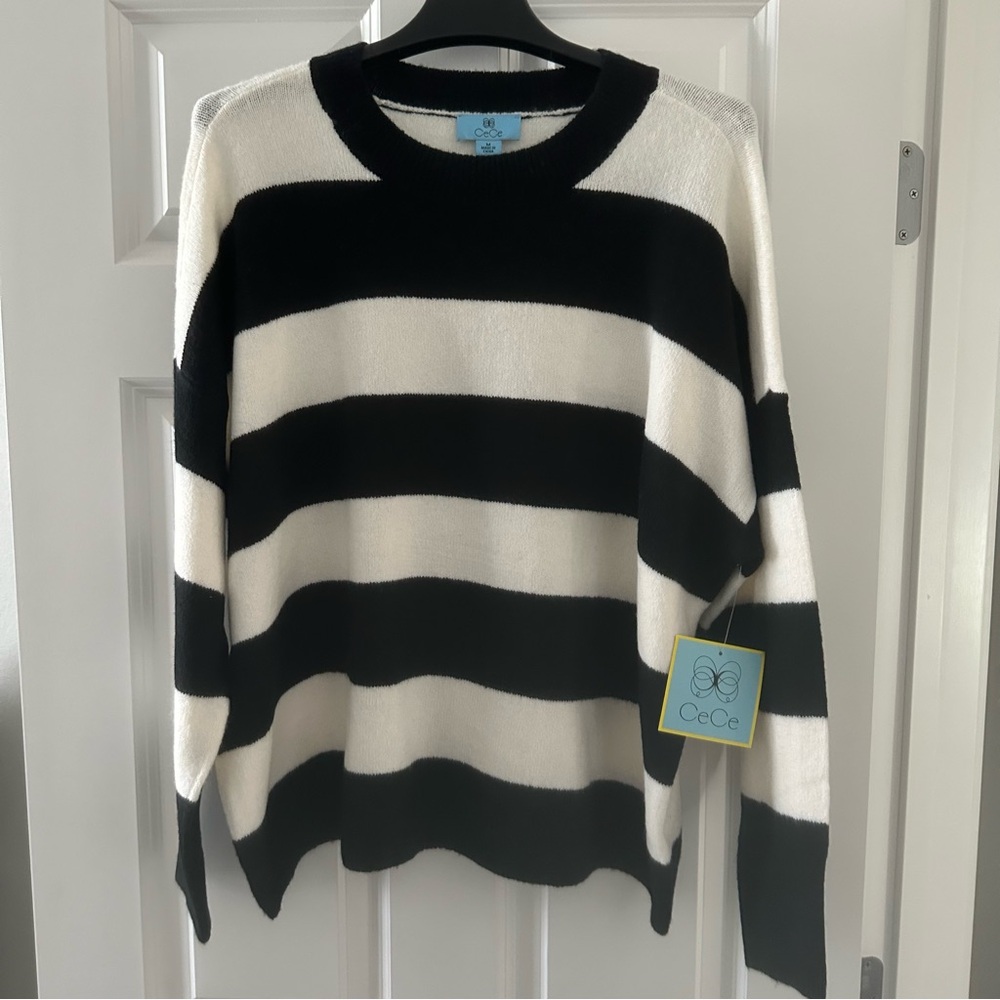 NWT! CeCe Striped Sweater